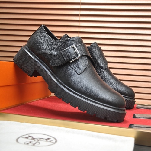 Replica Hermes Leather Shoes For Men #1257327 $118.00 USD for Wholesale