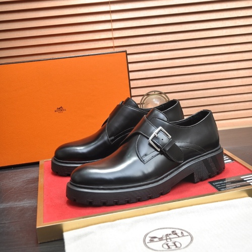 Hermes Leather Shoes For Men #1257329 $118.00 USD, Wholesale Replica Hermes Leather Shoes