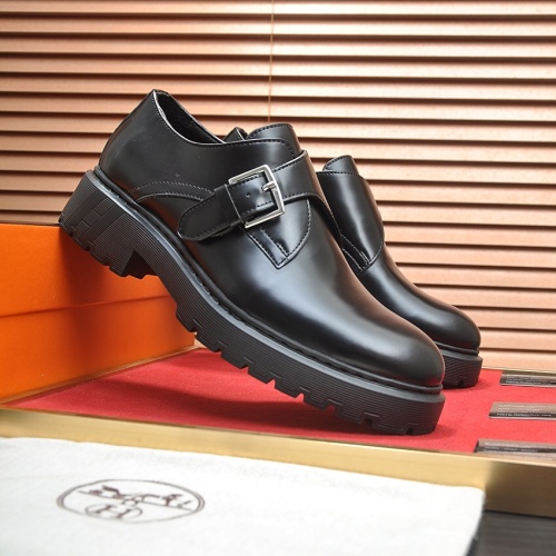 Replica Hermes Leather Shoes For Men #1257329 $118.00 USD for Wholesale