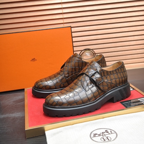 Hermes Leather Shoes For Men #1257330 $118.00 USD, Wholesale Replica Hermes Leather Shoes