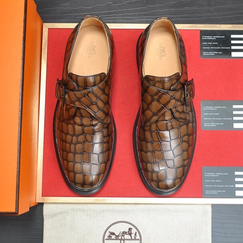 Replica Hermes Leather Shoes For Men #1257330 $118.00 USD for Wholesale