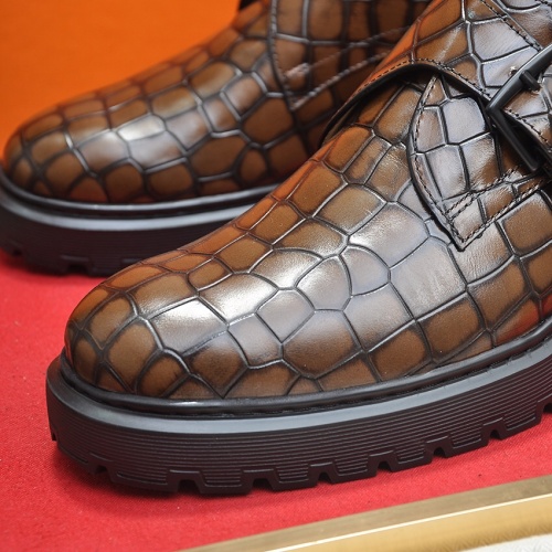 Replica Hermes Leather Shoes For Men #1257330 $118.00 USD for Wholesale