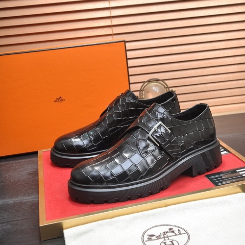 Hermes Leather Shoes For Men #1257331 $118.00 USD, Wholesale Replica Hermes Leather Shoes