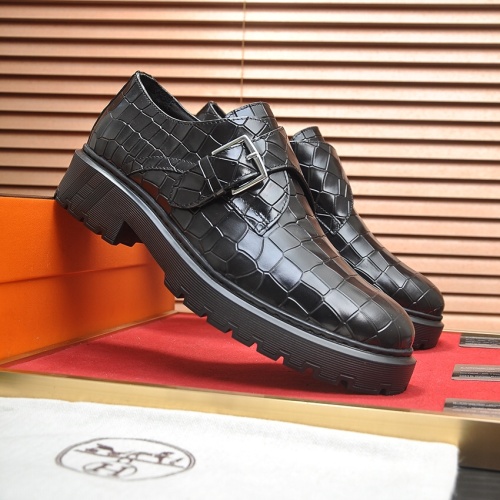 Replica Hermes Leather Shoes For Men #1257331 $118.00 USD for Wholesale