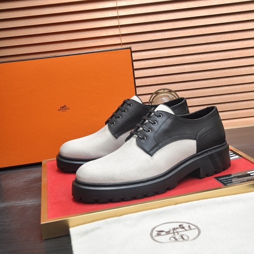 Hermes Leather Shoes For Men #1257332 $118.00 USD, Wholesale Replica Hermes Leather Shoes