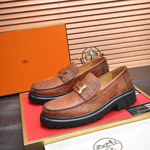 Hermes Leather Shoes For Men #1257333 $118.00 USD, Wholesale Replica Hermes Leather Shoes