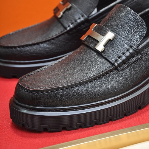 Replica Hermes Leather Shoes For Men #1257335 $118.00 USD for Wholesale