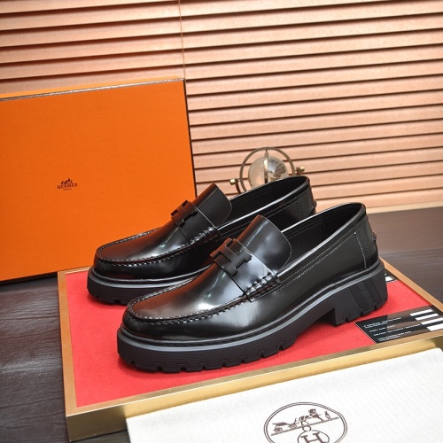 Hermes Leather Shoes For Men #1257336 $118.00 USD, Wholesale Replica Hermes Leather Shoes