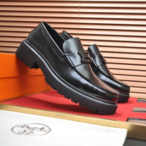 Replica Hermes Leather Shoes For Men #1257336 $118.00 USD for Wholesale