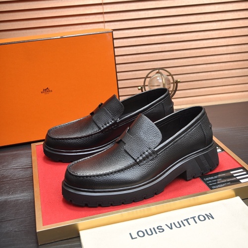 Hermes Leather Shoes For Men #1257339 $118.00 USD, Wholesale Replica Hermes Leather Shoes