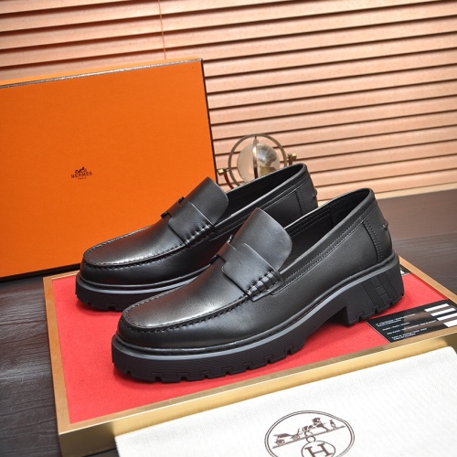 Hermes Leather Shoes For Men #1257340 $118.00 USD, Wholesale Replica Hermes Leather Shoes