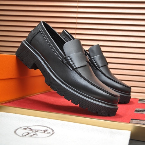 Replica Hermes Leather Shoes For Men #1257340 $118.00 USD for Wholesale