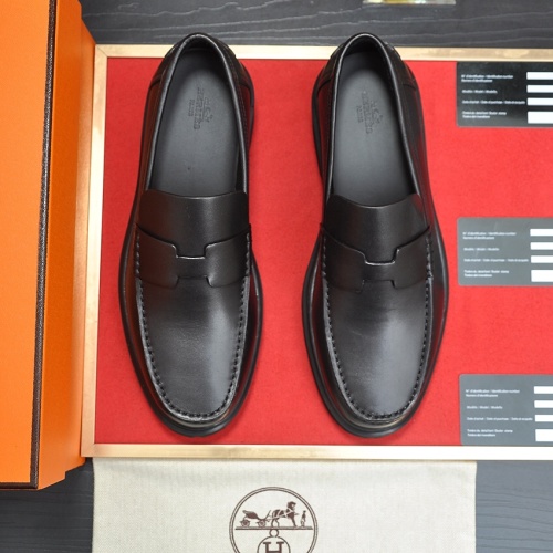 Replica Hermes Leather Shoes For Men #1257340 $118.00 USD for Wholesale