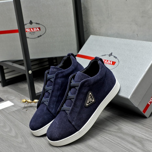 Replica Prada High Top Shoes For Men #1257423 $88.00 USD for Wholesale