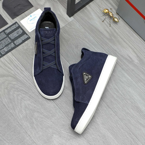 Replica Prada High Top Shoes For Men #1257423 $88.00 USD for Wholesale