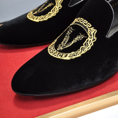 Replica Versace Leather Shoes For Men #1257472 $85.00 USD for Wholesale