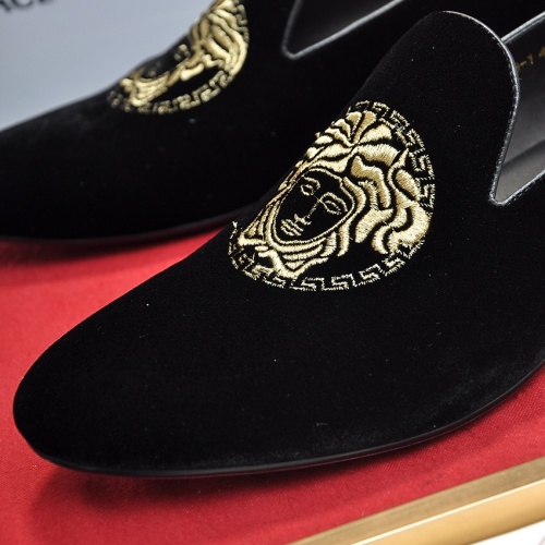 Replica Versace Leather Shoes For Men #1257475 $85.00 USD for Wholesale