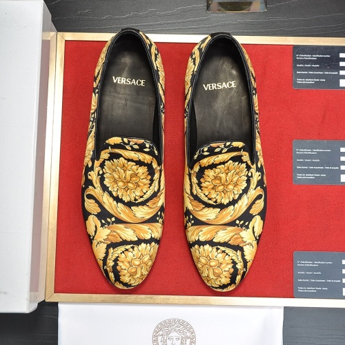 Replica Versace Leather Shoes For Men #1257484 $85.00 USD for Wholesale