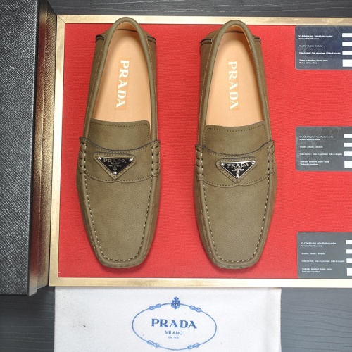 Replica Prada Leather Shoes For Men #1257504 $80.00 USD for Wholesale