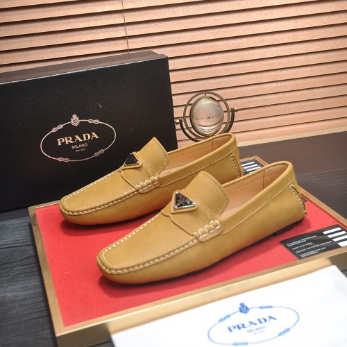 Prada Leather Shoes For Men #1257505 $80.00 USD, Wholesale Replica Prada Leather Shoes