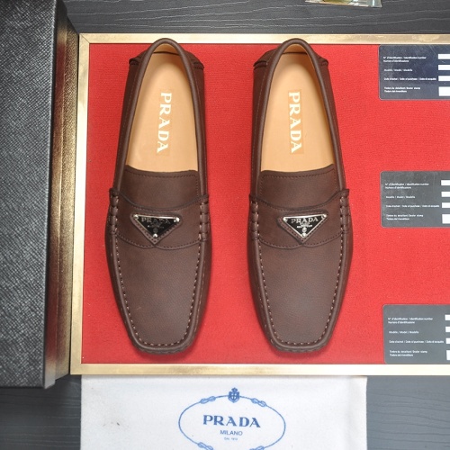 Replica Prada Leather Shoes For Men #1257506 $80.00 USD for Wholesale