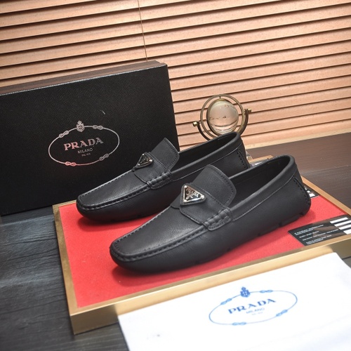 Prada Leather Shoes For Men #1257508 $80.00 USD, Wholesale Replica Prada Leather Shoes