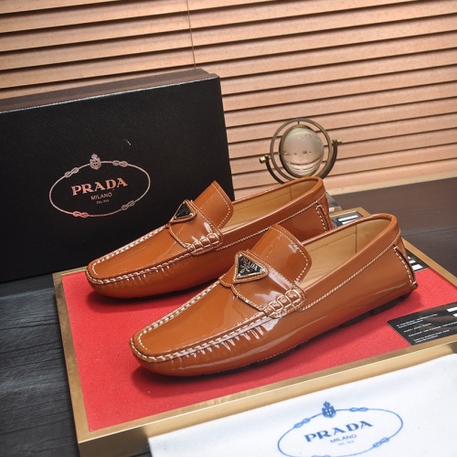 Prada Leather Shoes For Men #1257512 $80.00 USD, Wholesale Replica Prada Leather Shoes