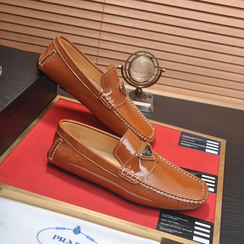 Replica Prada Leather Shoes For Men #1257512 $80.00 USD for Wholesale