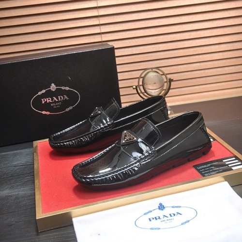 Prada Leather Shoes For Men #1257519 $80.00 USD, Wholesale Replica Prada Leather Shoes