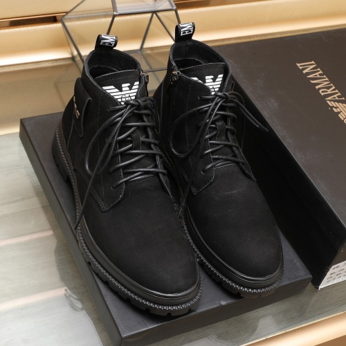 Replica Armani Boots For Men #1257523 $96.00 USD for Wholesale