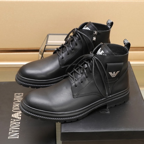 Replica Armani Boots For Men #1257524 $96.00 USD for Wholesale