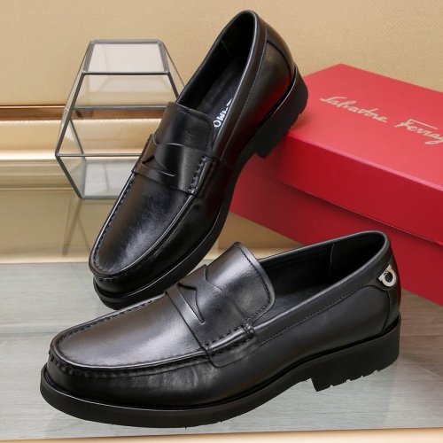 Salvatore Ferragamo Leather Shoes For Men #1257529 $92.00 USD, Wholesale Replica Salvatore Ferragamo Leather Shoes