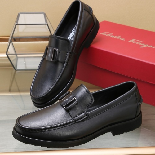 Salvatore Ferragamo Leather Shoes For Men #1257530 $92.00 USD, Wholesale Replica Salvatore Ferragamo Leather Shoes