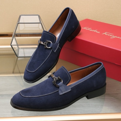 Salvatore Ferragamo Leather Shoes For Men #1257531 $92.00 USD, Wholesale Replica Salvatore Ferragamo Leather Shoes