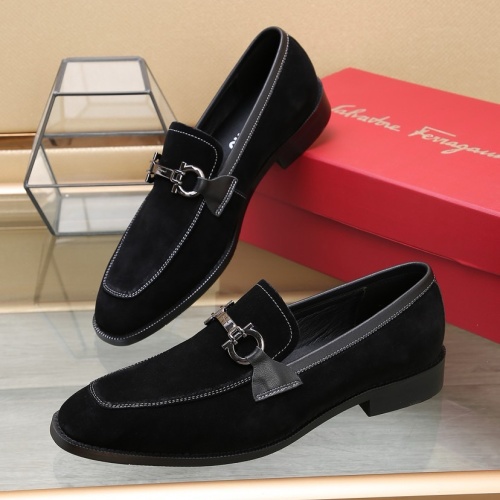 Salvatore Ferragamo Leather Shoes For Men #1257532 $92.00 USD, Wholesale Replica Salvatore Ferragamo Leather Shoes