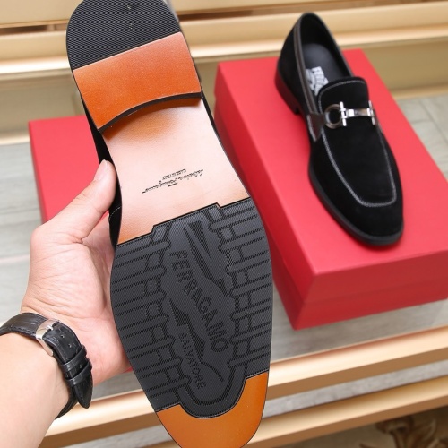 Replica Salvatore Ferragamo Leather Shoes For Men #1257532 $92.00 USD for Wholesale