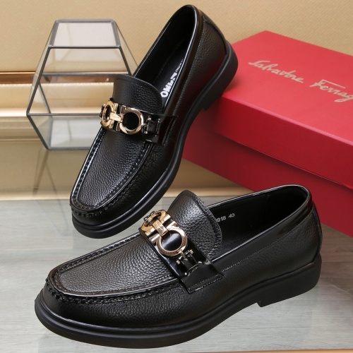 Salvatore Ferragamo Leather Shoes For Men #1257536 $98.00 USD, Wholesale Replica Salvatore Ferragamo Leather Shoes