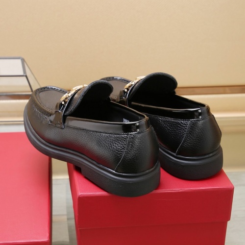 Replica Salvatore Ferragamo Leather Shoes For Men #1257536 $98.00 USD for Wholesale