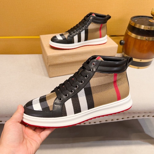 Replica Burberry High Tops Shoes For Men #1257730 $80.00 USD for Wholesale