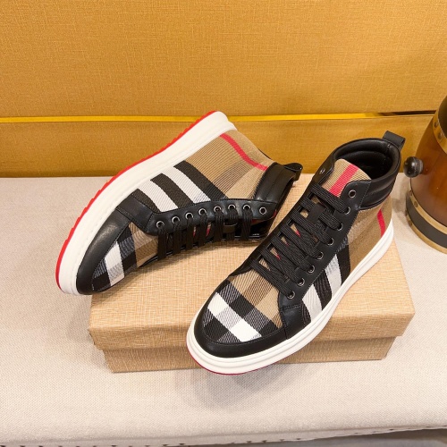 Replica Burberry High Tops Shoes For Men #1257730 $80.00 USD for Wholesale