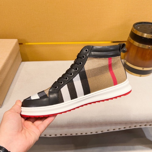 Replica Burberry High Tops Shoes For Men #1257730 $80.00 USD for Wholesale