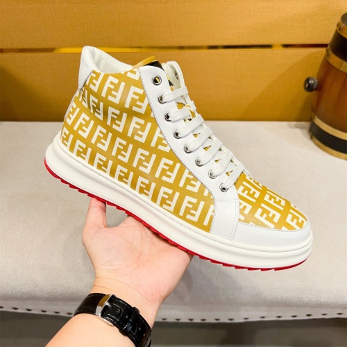 Replica Fendi High Tops Casual Shoes For Men #1257731 $80.00 USD for Wholesale