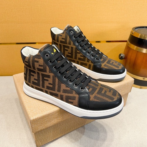 Fendi High Tops Casual Shoes For Men #1257732 $80.00 USD, Wholesale Replica Fendi High Tops Casual Shoes