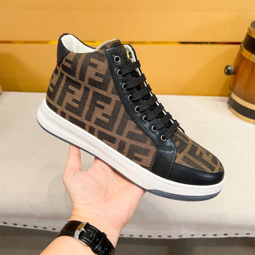 Replica Fendi High Tops Casual Shoes For Men #1257732 $80.00 USD for Wholesale