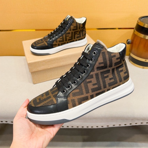 Replica Fendi High Tops Casual Shoes For Men #1257732 $80.00 USD for Wholesale