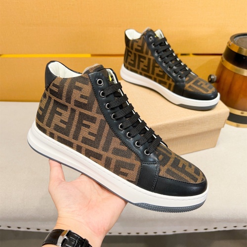 Replica Fendi High Tops Casual Shoes For Men #1257732 $80.00 USD for Wholesale