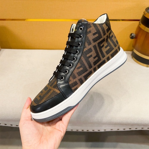 Replica Fendi High Tops Casual Shoes For Men #1257732 $80.00 USD for Wholesale