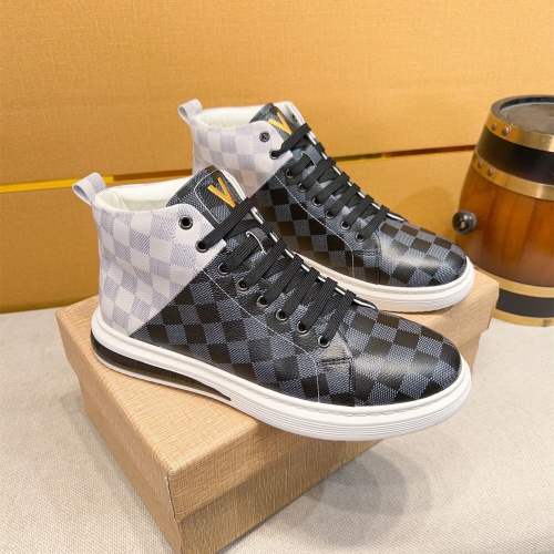 Louis Vuitton High Tops Shoes For Men #1257734 $80.00 USD, Wholesale Replica Louis Vuitton High Tops Shoes