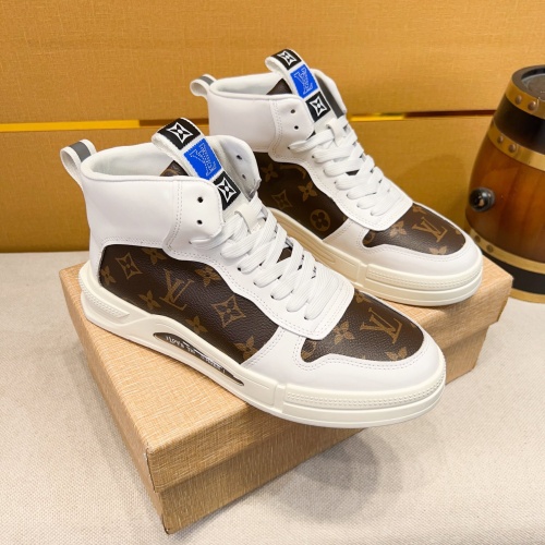 Louis Vuitton High Tops Shoes For Men #1257735 $80.00 USD, Wholesale Replica Louis Vuitton High Tops Shoes