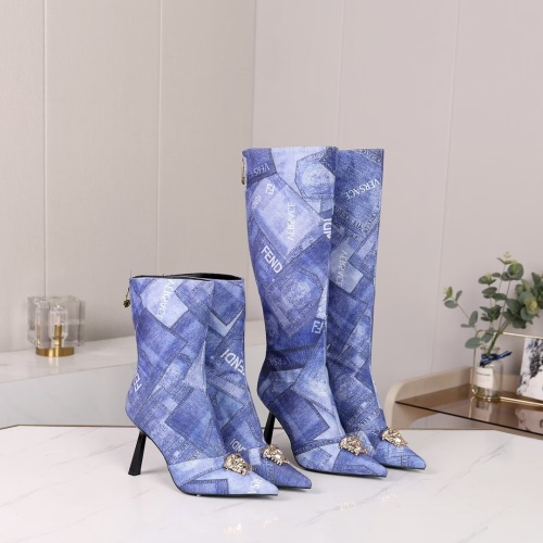 Replica Versace Boots For Women #1257780 $115.00 USD for Wholesale